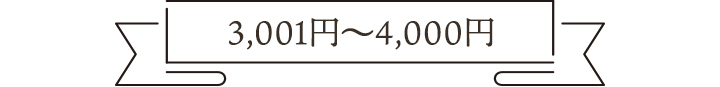 3,001円～4,000円